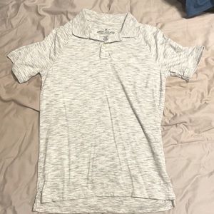 American Eagle grey and white dress shirt